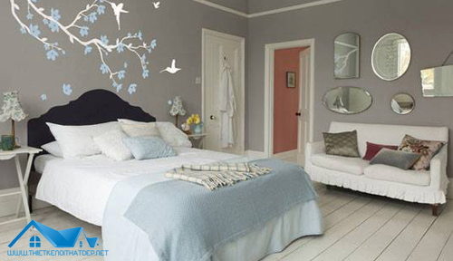 6 mẫu trang trí phòng ngủ với giấy dán tường cực đẹp